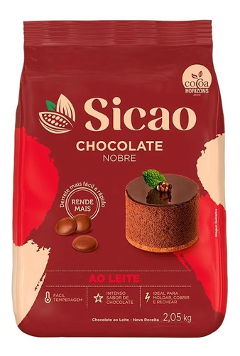Chocolate Nobre Ao Leite Sicao Gotas 2,05kg.