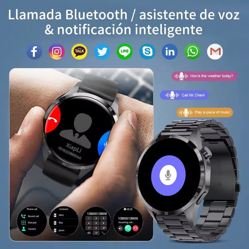 1.53 Reloj Inteligente Nfc Para Hombres Llamada Bluetooth