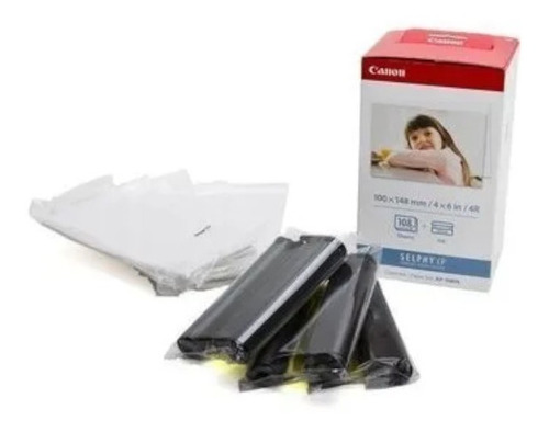 Imagen 4 de 6 de Set Papel Y Tinta Canon Kp-108 In Selphy Cp800 Cp900 Cp1200