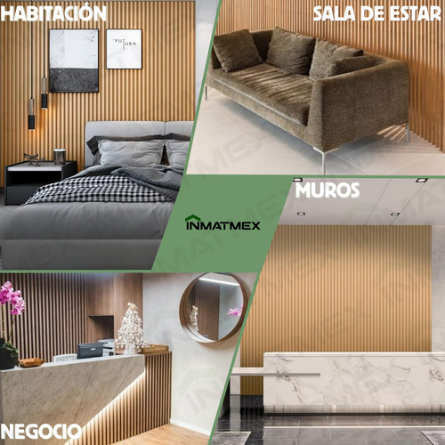 Panel Lambrin Madera Wpc 12 Pzs 1mx16cm Inmatmex