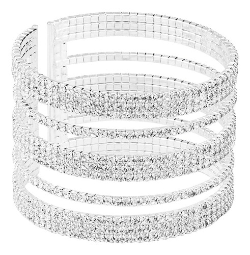 Pulsera De Múltiples Capas Con Diamantes De Imitación Brilla