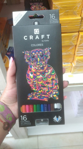 Imagen 2 de 2 de Pinturas Craft 16 Colores, Gratis Sacapuntas, Original