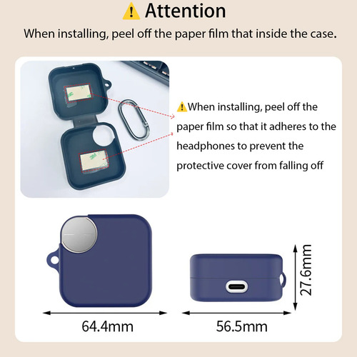 USTIYA Funda Para Nothing Cmf Buds Pro 2 Case Protector Silicon Carcasa Color Negro Cover