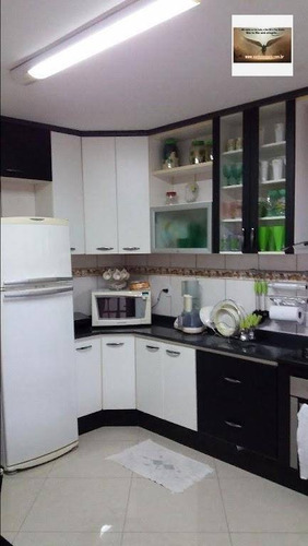 Imagem 4 de 13 de Sobrado Com 02 Dormitórios , Cozinha Ampla Com Planejados Residencial À Venda, Jardim Teles De Menezes, Santo André. - So0094