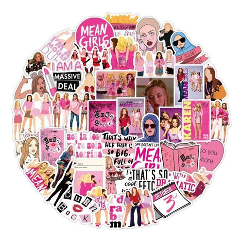 Mean Girls 50 Calcomanias Stickers De Pvc Vs Agua Peliculas