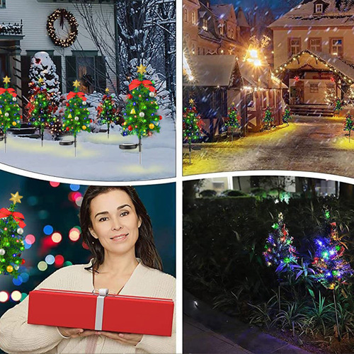 Una Luz Solar De Decoración Navideña Led Para Árbol De Navid