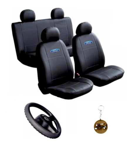 Capas De Bancos Couro Interior Carro Ford Fiesta Hatch 2008 