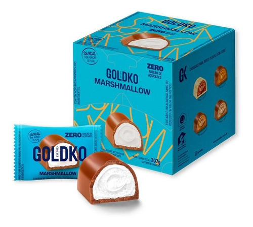 18 Bombom Marshmallow goldko zero açúcar 11,5g