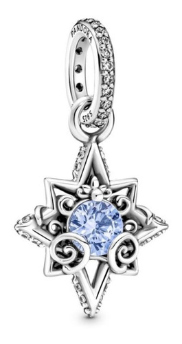 Dije Charm Pandora Estrella Azul Cenicienta De Disney Plata