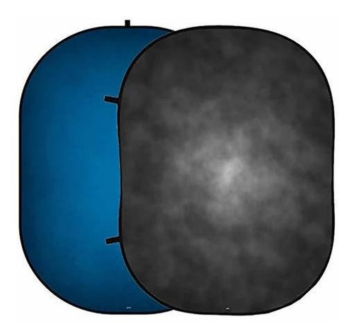 Kate 5x6.5ft Gris Oscuro / Azul Doble Cara Plegable Panel De