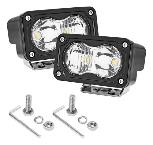 Angu-offroad Combo De Luces Led Blancas, 2 Unidades, 3 Pulga