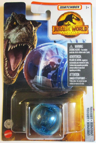 Matchbox Jurassic World Giroesfera  Escala 1/64 Mide 3 Cm