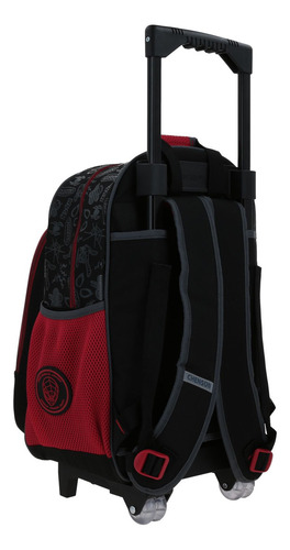 Mochila Grande Con Ruedas Chenson Miles Morales Marvel Drapo MM70294-3 Color Negro