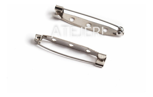 Imagen 5 de 8 de Base Gancho Para Prendedor De Metal 38mm X 100 Unidades