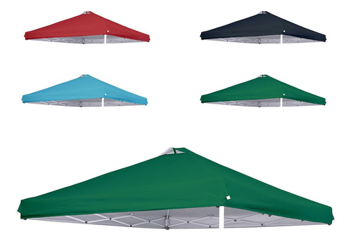 Lona Carpa Repuesto Toldo Plegable 2x2 Mts Techo Color Verde