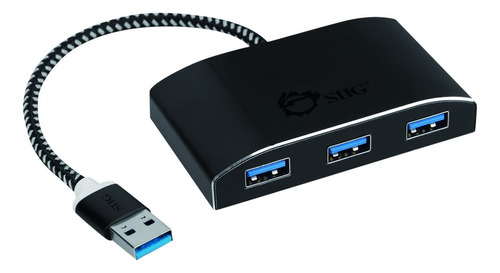 Siig Superspeed - Hub Usb 3.0 De 4 Puertos Con Adaptador De