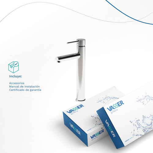 Griferia Monocomando Baño Lyra Cromodo Lavatorio Vasser Alto