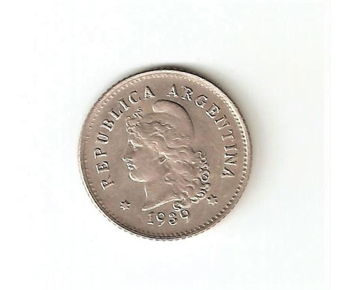 Monedas Argentinas 10 Centavos De 1939 Excelente Mas