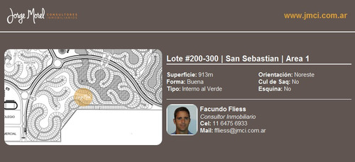 Lote Interno Al Verde #200-300 - San Sebastian - Area 1 - 913m2 #id 227