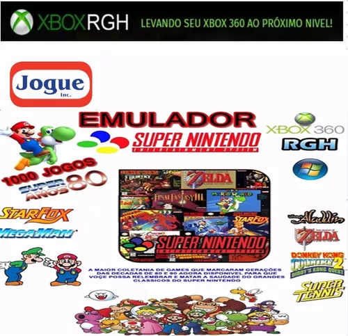 Emulador Super Nintendo-para Xbox 360-rgh Jogos Antigos