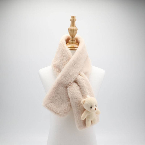 Bonita Bufanda De Peluche Con Forma De Oso, Cálida En Invier
