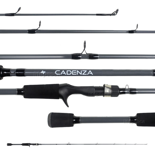 Vara P/ Carretilha Albatroz Cadenza (1,80m) 12lb - Inteiriça Cor Cor Cinza