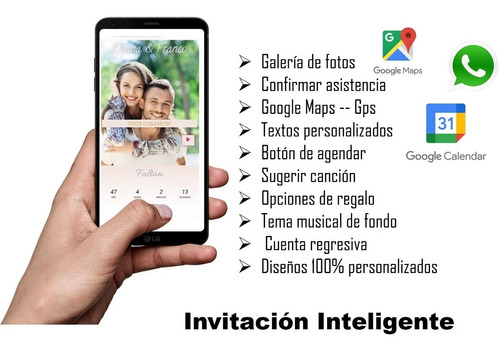 Invitacion Digital Boda Gps Confirmacion Cuenta Regresiva