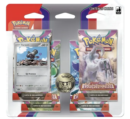 Blister Quádruplo Pokémon Evoluções Em Paldea Varoom Copag