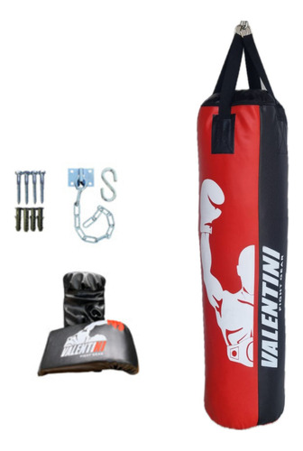 Saco De Pancada Cheio Valentini Boxe 120cm + Suporte + Luvas