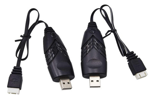 Blomiky Paquete De 2 Cables De Carga Usb De 11.1 V Para Rc A