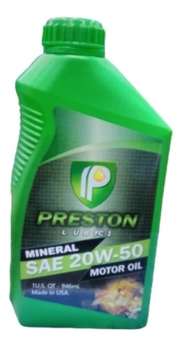 Aceite Preston Mineral Sae  20w50