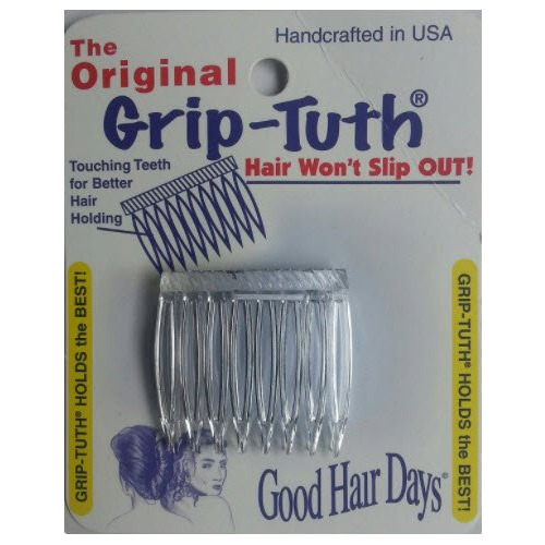 Good Hair Days Grip Tuth 40072 - Juego De 2 Peines Transpare