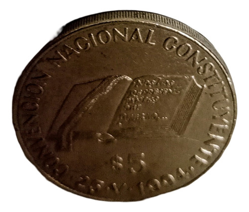 Moneda 5 Pesos Asamblea Nacional Constituyente 1994