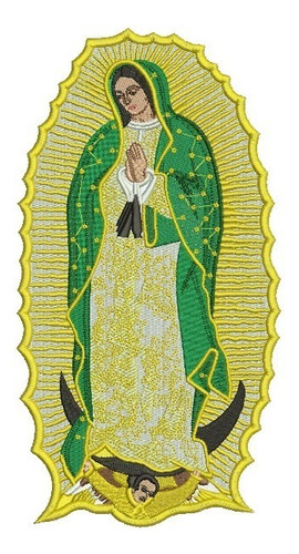 Ponchado De Virgen De Guadalupe 28 X 15 Cms