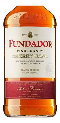 Paquete De 3 Brandy Fundador Sherry Cask 700 Ml