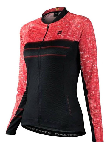 Camisa Manga Longa Freeforce Feminina Sport Frizz Pret Coral