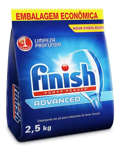 comprar Detergente Em Pó Lava Louças Finish Limpeza Advanced 2,5kg