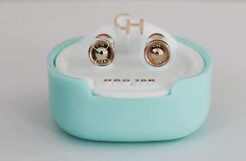 Aros Abridores Bebe Oro 18kts Bolita 4mm Ch-104t Tic Sellado