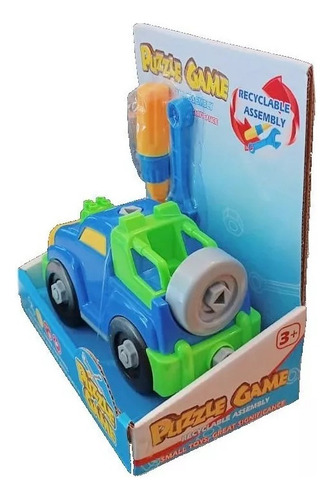 Camioneta Para Armar Y Desarmar Con Herramientas Tool Maker Color Azul