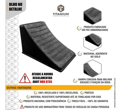Imagem 4 de 4 de Calço De Segurança Para Roda Caminhao/onibus/carreta/carro