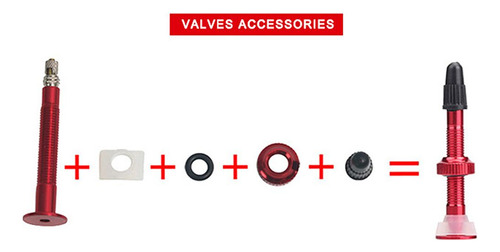 2x Aluminio 6colores Presta Válvulas Púrpura