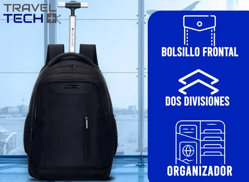 Valija Mochila Cabina Travel Tech Monocomando Portanotebook