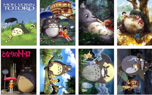Paquete 8 Afiches Poster De Mi Vecino Totoro 42cm X 28cm 