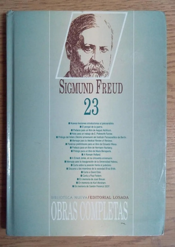 Obras Completas 23 - Sigmund Freud - Psicoanálisis - Losada