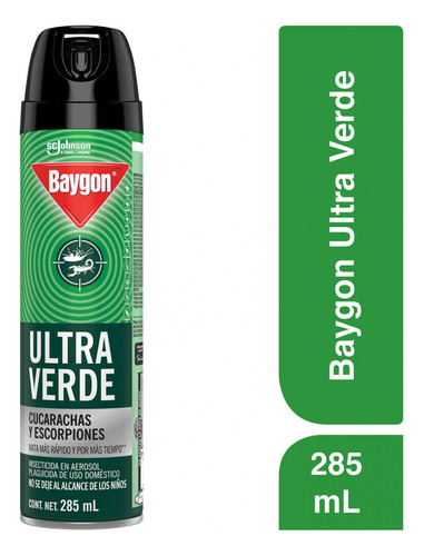 Insecticida Baygon Ultra Verde En Aerosol 285 Ml