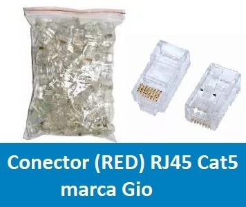 Conector Rj45 Cat5e Gio (100 Unid) 