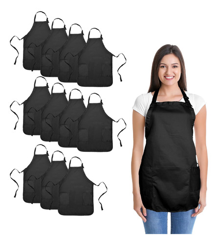 Delantal De Cocina Para Nte U Hogar, Estilo Pechera, De Hila