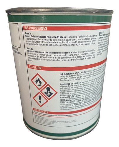 Barniz De Impregnación Basa 263 A 1 Litro Motores Bobinas