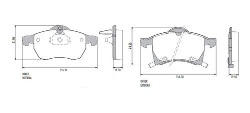 Pastillas De Freno Para Chevrolet Meriva 1.8 8v 2003 Frasle