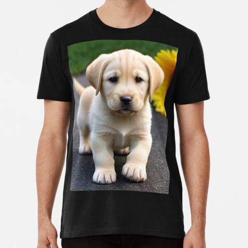 Remera Retrato De Cachorro Labrador Amarillo 2 Algodon Premi